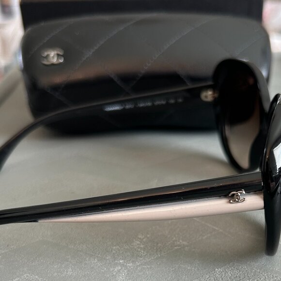 Chanel Signature Oval Sunglasses 5312 Black - Picture 3 of 7